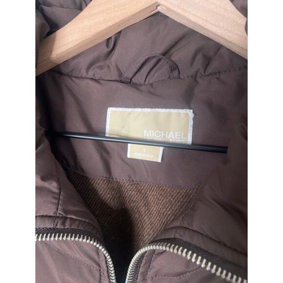 Michael Kors Quilted Down Puffer Coat Size Small Small Zip Front Winter Jacket - Picture 6 of 10